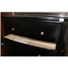 Image 2 : NEW HOME ELEGANCE 5-DRAWER CHEST OF DRAWERS RETAIL $479 MINOR DAMAGE TO REAR LEG