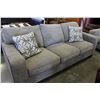 Image 1 : NEW HOME ELEGANCE STUDDED FABRIC SOFA AND LOVESEAT WITH THROW PILLOWS RETAIL $3499