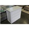 Image 2 : WHITE 4-DRAWER DRESSER AS NEW FLOOR MODEL