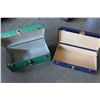Image 2 : BLUE METAL STORAGE TRUNK AND GREEN METAL STORAGE TRUNK