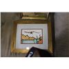 Image 2 : VINTAGE FRAMED PRINT AND SIGNED NATIVE PRINT