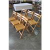 Image 2 : SIX WOOD FOLDING CHAIRS