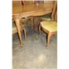 Image 2 : THOMASVILLE SOLID PECAN DINING TABLE WITH THREE 12" LEAFS AND SIX CANE BACK CHAIRS