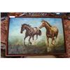 Image 1 : FRAMED HORSE PAINTING ON CANVAS