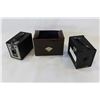 Image 1 : VINTAGE AGFA BOX CAMERA IN ORIGINAL LEATHER CASE AND KODAK BROWNIE BOX CAMERA