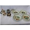 Image 1 : SHELF LOT OF CHINA TEAPOTS PLATES ETC