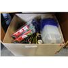 Image 1 : TWO BOXES OF NEW TUPPERWAREAND OTHER HOUSEHOLD GOODS