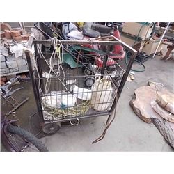 METAL BIN WITH WHEELS