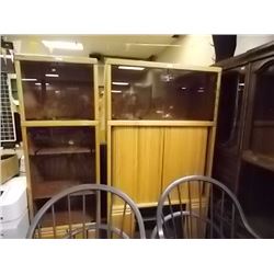 OAK WALL CABINET -  3PC - 6'