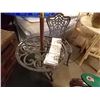 Image 1 : WROUGHT IRON PATIO BISTRO TABLE & 1 CHAIR