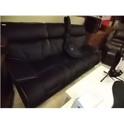 LIKE NEW BLACK RECLINING SOFA NO CORD