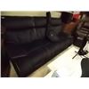 Image 1 : LIKE NEW BLACK RECLINING SOFA NO CORD