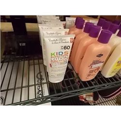 LOT OF KID'S SUNSCREEN - 60SPF - 4 TTL - WHITE TUBE
