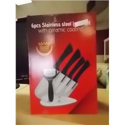 NEW STAINLESS STEEL KNIFE SET - 6 PC - GERMANY