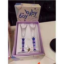 NEW SET OF GLASSES - 2 PC SET - BLUE - RETAIL ESTIMATE $29.99- 2 SETS PER LOT