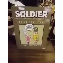 MEMORABILIA - METAL SIGN - SOLDIER RED NECK