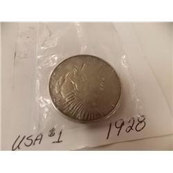 SILVER COIN - 1923 AMERICAN SILVER $1 COIN