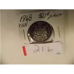COIN - CANADIAN - HALF DOLLAR - 1968