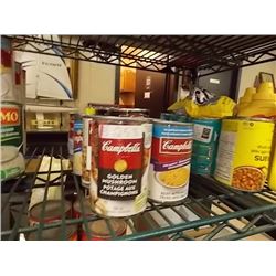 CANS OF ASSORTED SOUP - 9 TTL