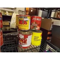 ASSORTED CANS OF TOMATOES - 10 TTL