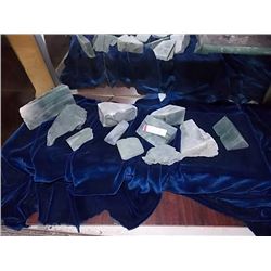 RAW JADE SEMI PRECIOUS STONES - 11 PC TTL