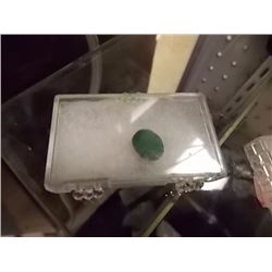 GEMSTONE - OVAL FACETED RICH DEEP GREEN EMERALD GEMSTONE - 8.5CT - RETAIL ESTIMATE $300