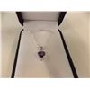 Image 1 : NECKLACE - 1.9CT HEART FACETED MYSTIC TOPAZ & ROUND FACETED DIAMOND IN STERLING SILVER SETTING - INC