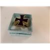 Image 1 : RING - MAN'S SOLID BRONZE & ENAMEL IRON CROSS RING - SIGNED BY ARTIST