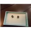 Image 3 : EARRINGS - EMERALD FACETED MYSTIC TOPAZ & DIAMONDS IN STERLING SILVER SETTING - RETAIL ESTIMATE $350
