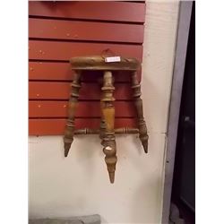 UNIQUE WALL SHELF - ½ VINTAGE PIANO STOOL