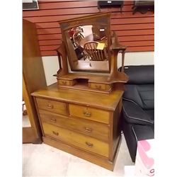 VINTAGE VICTORIAN DRESSER WITH MIRROR - CIRCA 1890