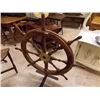 Image 1 : VINTAGE SHIP'S WHEEL ON STAND
