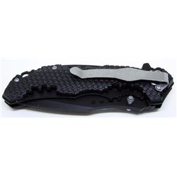 Black Military Combat Tactical Spring Assisted Open Folding Pocket Knife