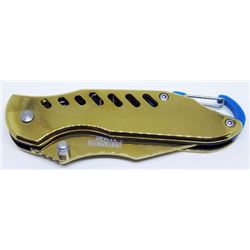 Xtreme Gold Finish Spring Assisted Tactical Open Folding Pocket Knife