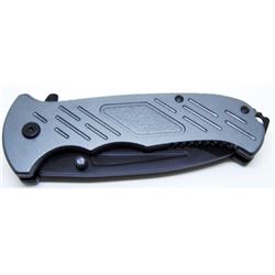 Gray Mtech Xtreme Bowie Spring Assisted Open Tactical Pocket Knife