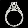 Image 2 : 2.11 CTW H-SI/I Certified Diamond Pave Ring Two Tone 10K White Gold - REF-361N6Y - 35464