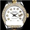 Image 1 : Rolex Ladies Two Tone 14K Gold/SS, Diamond Dial & Diamond Bezel, Saph Crystal - REF-363Y3X