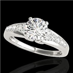 1.4 CTW H-SI/I Certified Diamond Solitaire Ring 10K White Gold - REF-160M2F - 34996