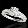 Image 1 : 1.4 CTW H-SI/I Certified Diamond Solitaire Ring 10K White Gold - REF-160M2F - 34996