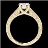 Image 2 : 1.32 CTW H-SI/I Certified Diamond Solitaire Ring 10K Yellow Gold - REF-154W4H - 34945