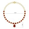 Image 5 : 51.41 CTW Royalty Ruby & VS Diamond Necklace 18K Yellow Gold - REF-1018X2T - 39425
