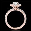 Image 2 : 1.75 CTW H-SI/I Certified Diamond Solitaire Halo Ring 10K Rose Gold - REF-180M2F - 33437