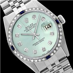 Rolex Ladies Stainless Steel, Diam Dial & Diam/Sapphire Bezel, Saph Crystal - REF-355Y6X