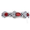 Image 1 : 24.8 CTW Royalty Designer Ruby & VS Diamond Bracelet 18K White Gold - REF-472K8R - 38733