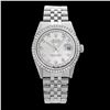 Image 2 : Rolex Men's Stainless Steel, QuickSet, Diamond Dial & Diamond Bezel - REF-474H5W