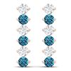 Image 4 : 6 CTW Certified Si/I Fancy Blue & White Diamond Earrings 18K Rose Gold - REF-450M2F - 40213