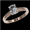 Image 2 : 1 CTW Certified VS/SI Quality Oval Diamond Solitaire Ring 10K Rose Gold - REF-270M3F - 32992