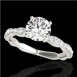 1.4 CTW H-SI/I Certified Diamond Solitaire Ring 10K White Gold - REF-156R4K - 34871