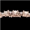 Image 1 : 11 CTW Morganite & VS/SI Diamond Certified Eternity Bracelet 10K Rose Gold - REF-124T8X - 21453