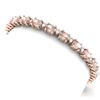 Image 5 : 11 CTW Morganite & VS/SI Diamond Certified Eternity Bracelet 10K Rose Gold - REF-124T8X - 21453